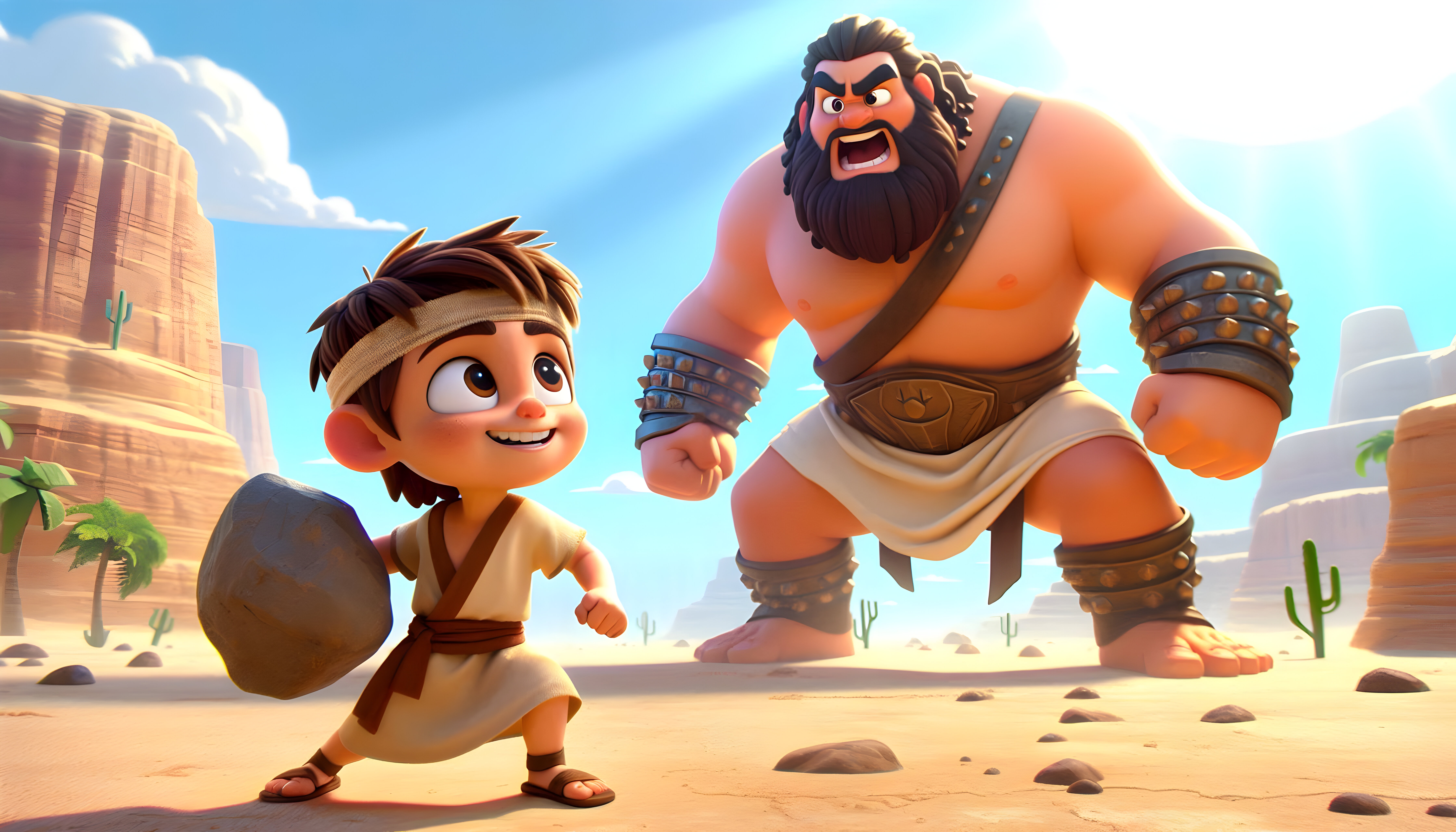 Davi e Golias - História bíblica para colorir