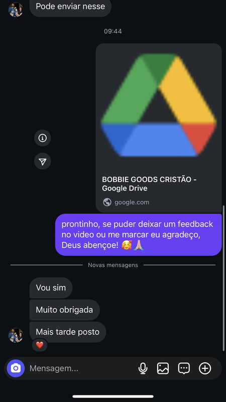 Depoimento de cliente agradecida
